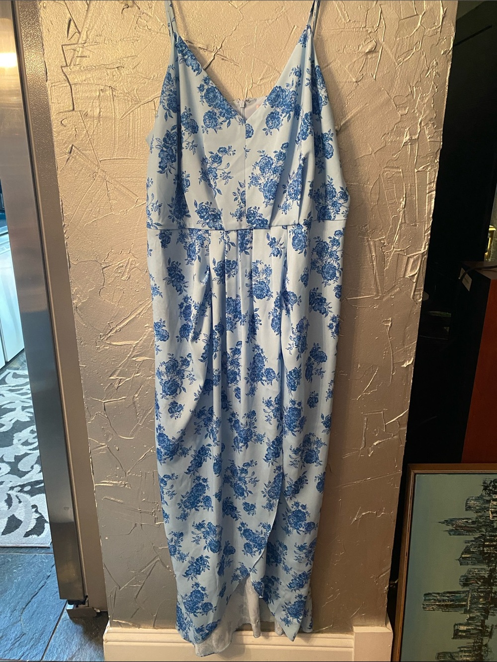Chelsea28 Blue and White Floral Slip Maxi Dress